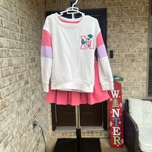 Disney White and Pink Kids Activewear